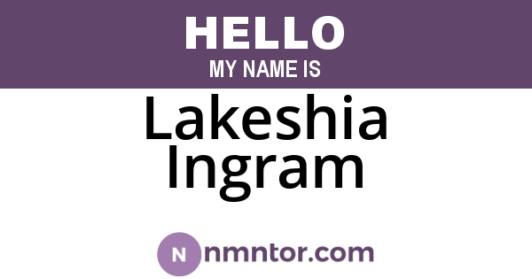 Lakeshia Ingram
