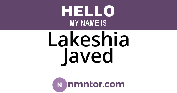 Lakeshia Javed