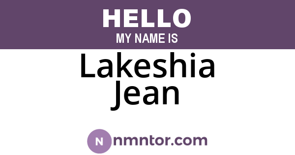 Lakeshia Jean