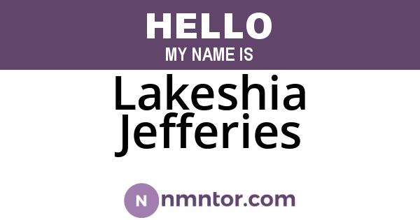 Lakeshia Jefferies