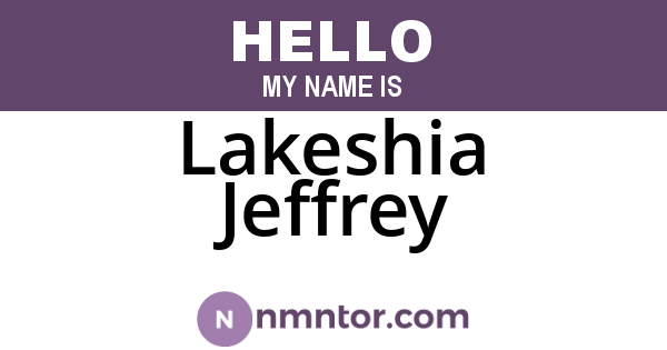 Lakeshia Jeffrey