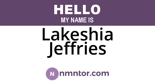 Lakeshia Jeffries