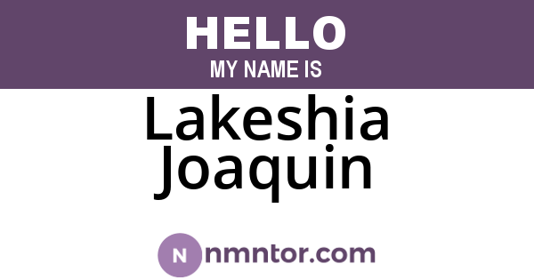 Lakeshia Joaquin
