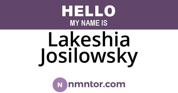 Lakeshia Josilowsky
