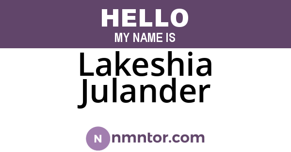 Lakeshia Julander