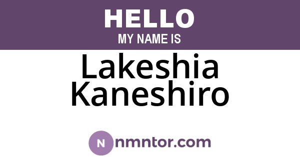 Lakeshia Kaneshiro
