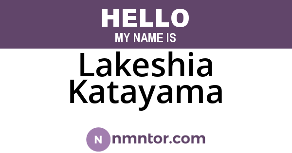 Lakeshia Katayama