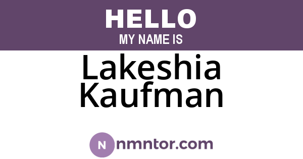 Lakeshia Kaufman