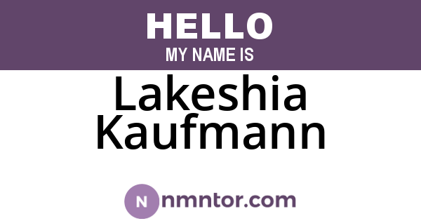 Lakeshia Kaufmann