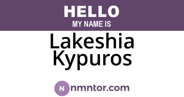 Lakeshia Kypuros