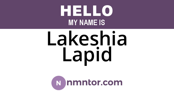 Lakeshia Lapid