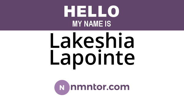 Lakeshia Lapointe