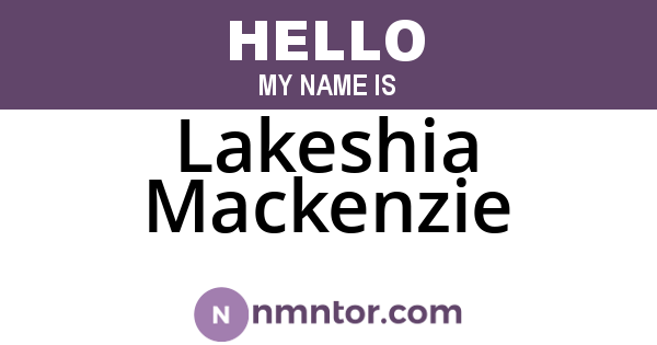 Lakeshia Mackenzie