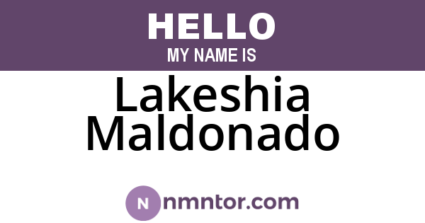 Lakeshia Maldonado