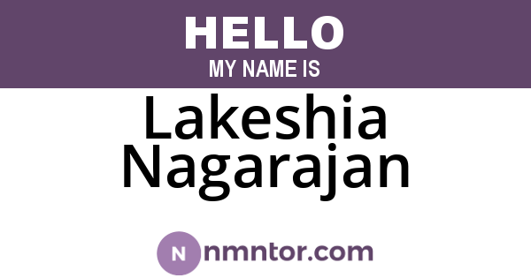 Lakeshia Nagarajan