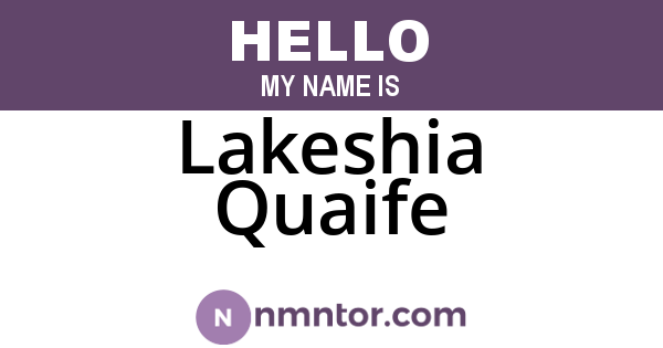 Lakeshia Quaife