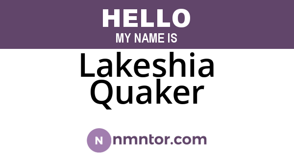 Lakeshia Quaker