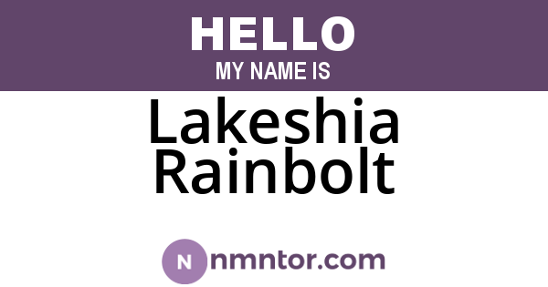 Lakeshia Rainbolt