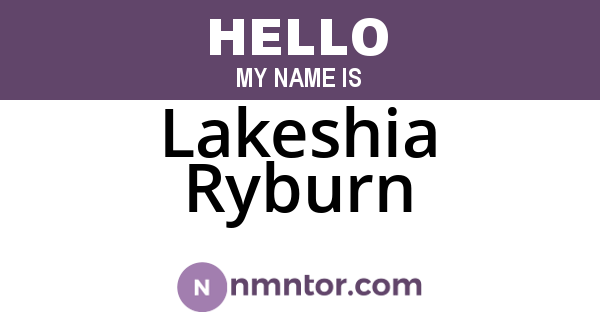 Lakeshia Ryburn