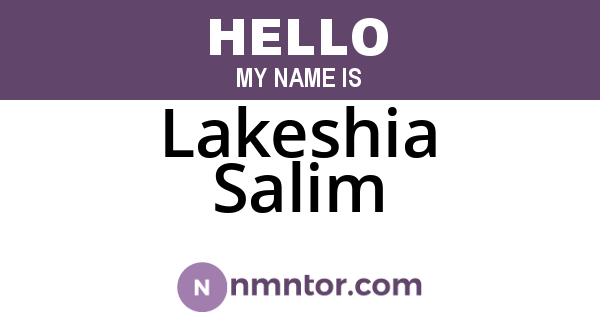 Lakeshia Salim