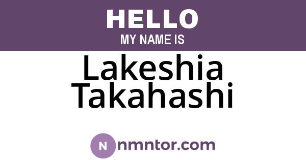 Lakeshia Takahashi