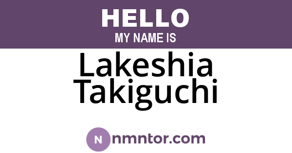 Lakeshia Takiguchi