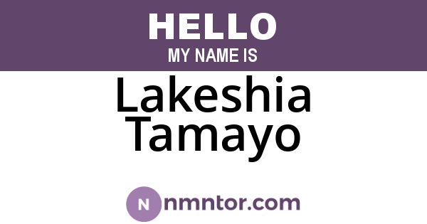 Lakeshia Tamayo