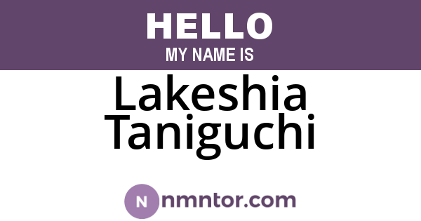 Lakeshia Taniguchi