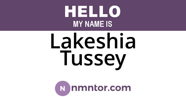 Lakeshia Tussey