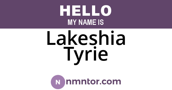 Lakeshia Tyrie