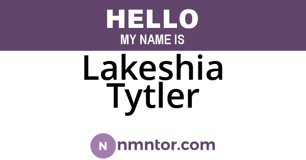 Lakeshia Tytler