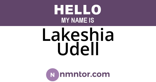 Lakeshia Udell