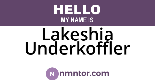 Lakeshia Underkoffler