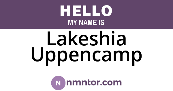 Lakeshia Uppencamp