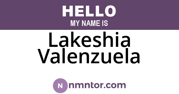Lakeshia Valenzuela