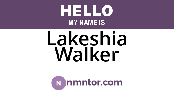 Lakeshia Walker