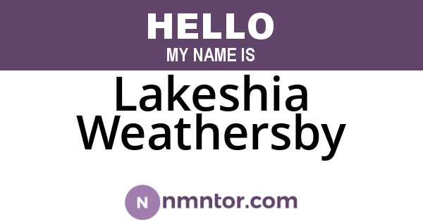 Lakeshia Weathersby