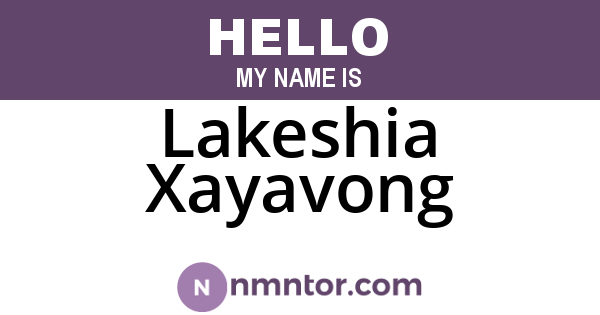 Lakeshia Xayavong