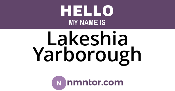 Lakeshia Yarborough