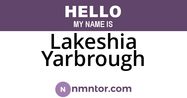 Lakeshia Yarbrough