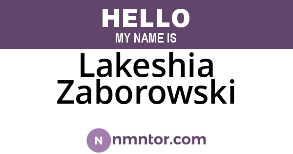 Lakeshia Zaborowski