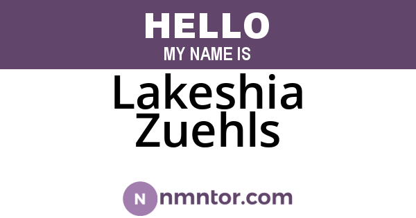 Lakeshia Zuehls