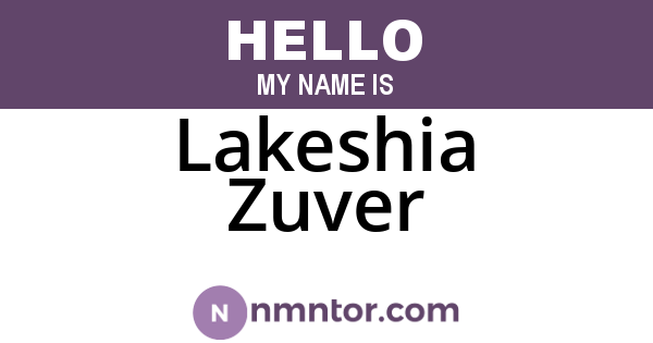 Lakeshia Zuver