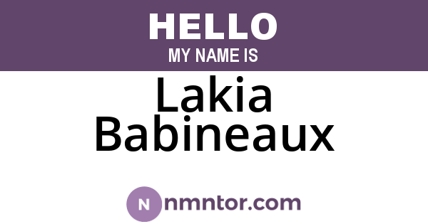 Lakia Babineaux