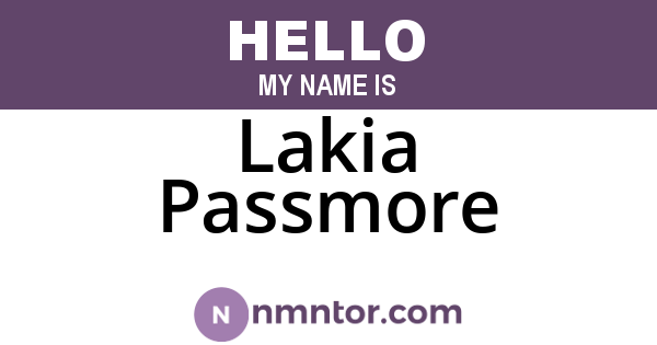Lakia Passmore