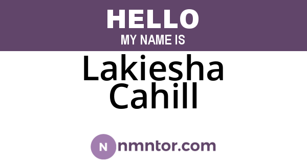 Lakiesha Cahill