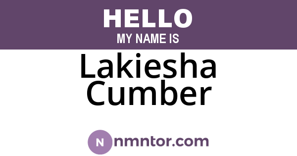 Lakiesha Cumber