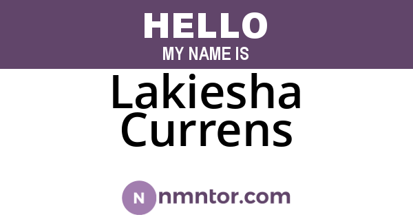 Lakiesha Currens