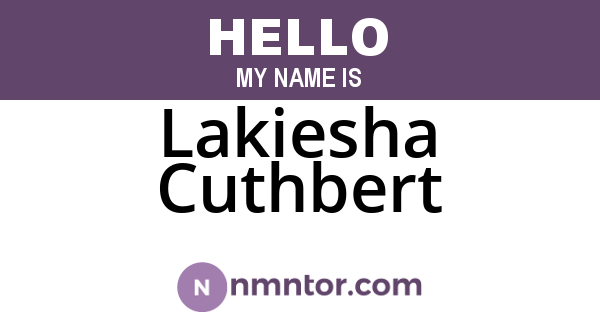 Lakiesha Cuthbert