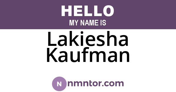 Lakiesha Kaufman